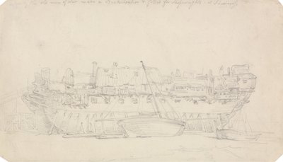 Studie eines Hulk von Thomas Rowlandson